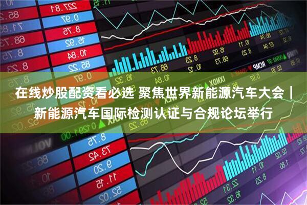 在线炒股配资看必选 聚焦世界新能源汽车大会｜新能源汽车国际检测认证与合规论坛举行